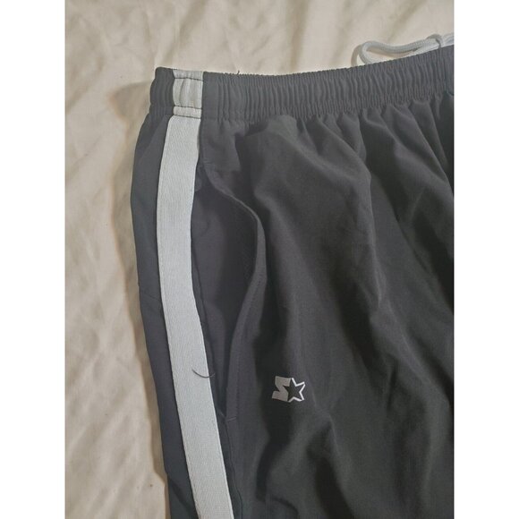 Starter Track Athletic Pants Men's XL Activewear Stretchy Pants Black Stripe - Picture 7 of 12